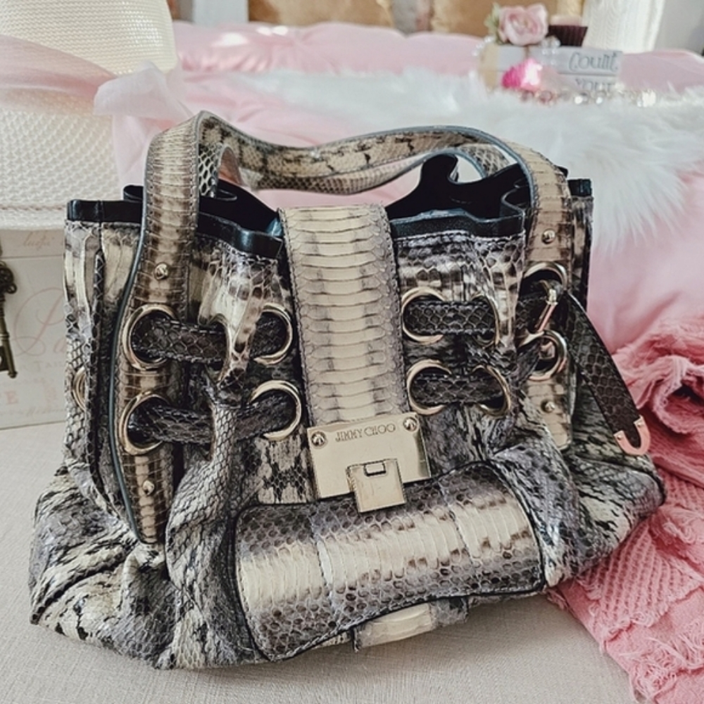 Jimmy Choo Authentic Ramona Python Snake Handbag - image 2